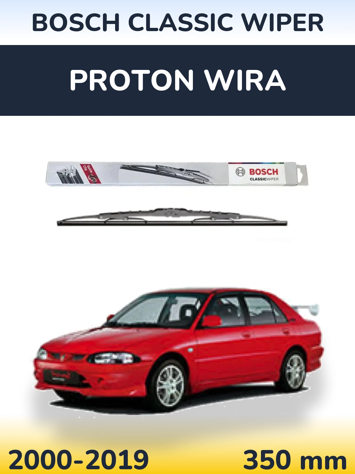 Задня щітка BOSCH Classic Wiper 340 мм для Proton Wira 2000-2019