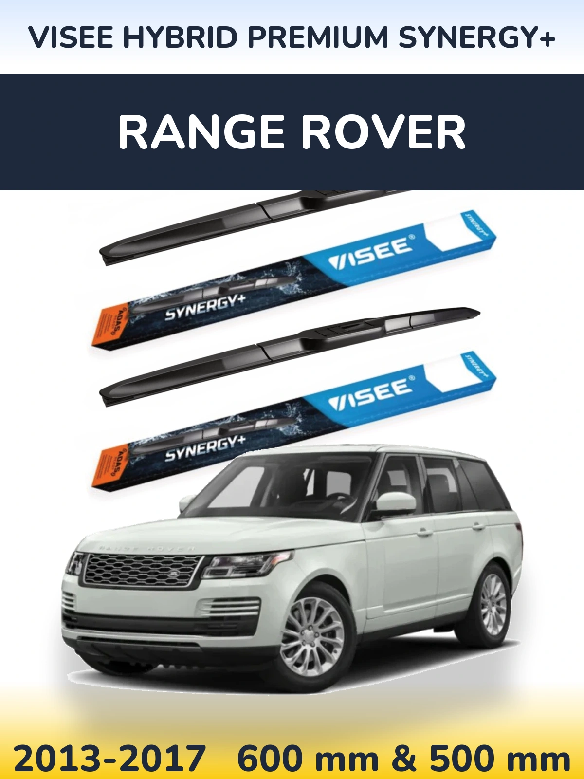 Комплект передних дворников VISEE HYBRID PREMIUM SYNERGY+ 600 & 500 мм для Range Rover  2013-2017