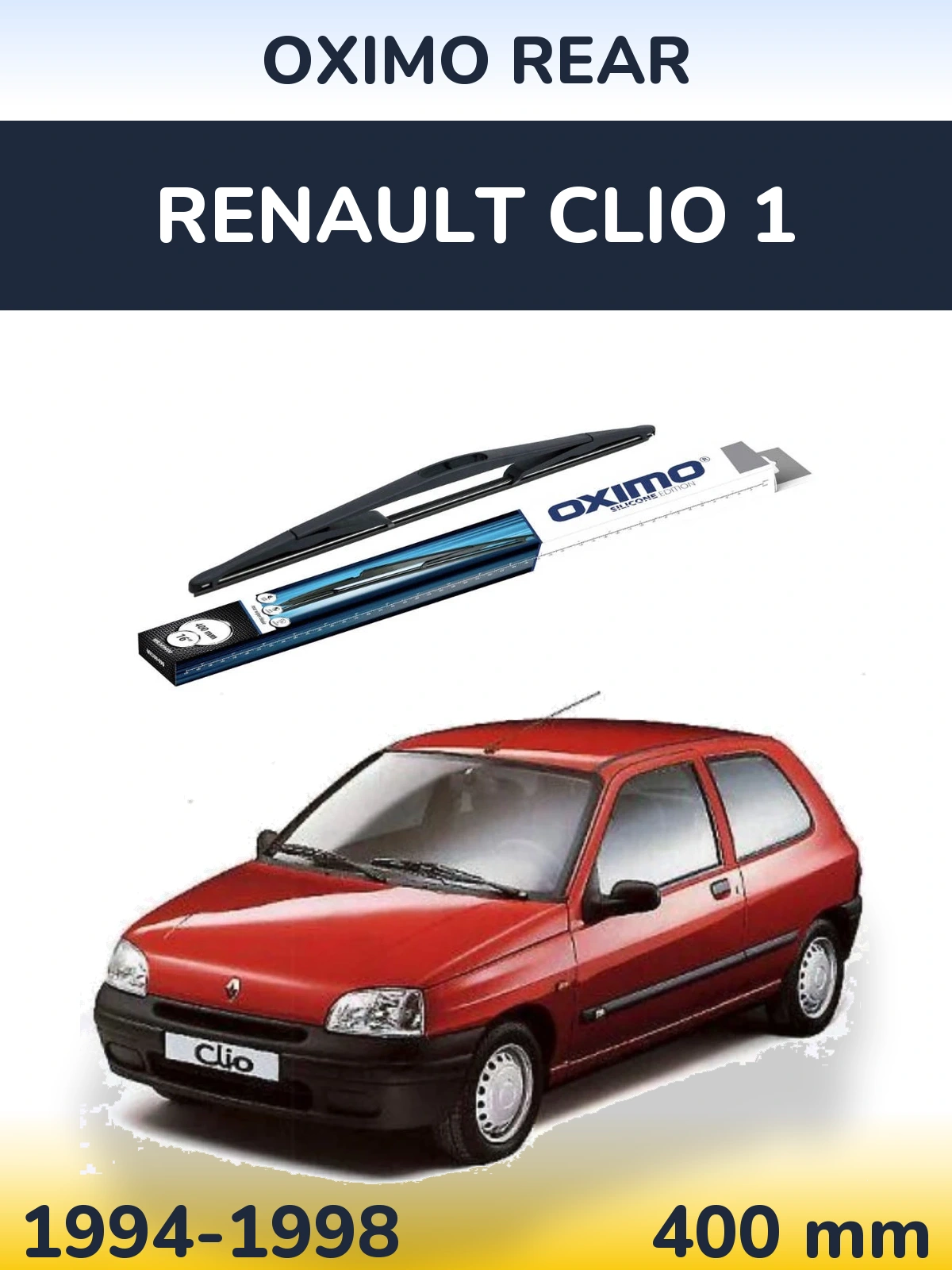 Rear wiper blade Oximo Rear 400 mm for Renault Clio 1 1994-1998