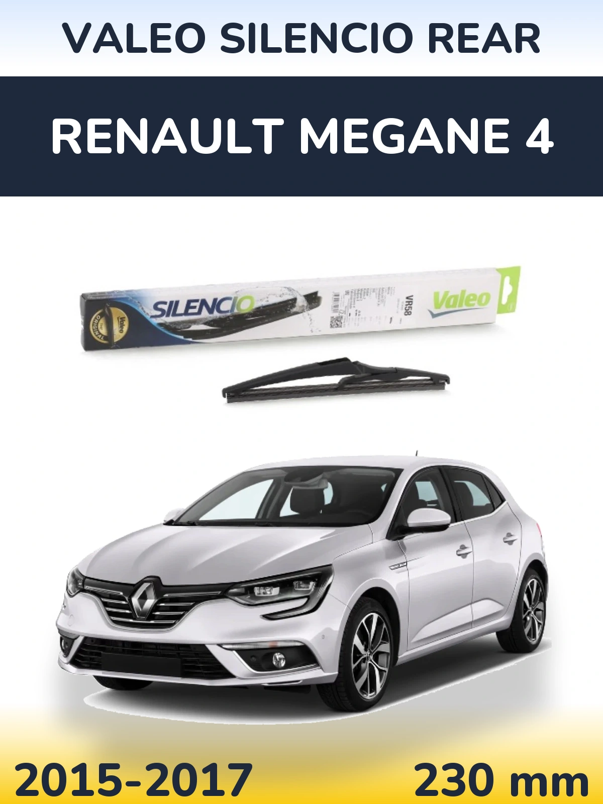 Задний дворник Valeo Silencio Rear 240 мм для Renault Megane 4 2015-2017