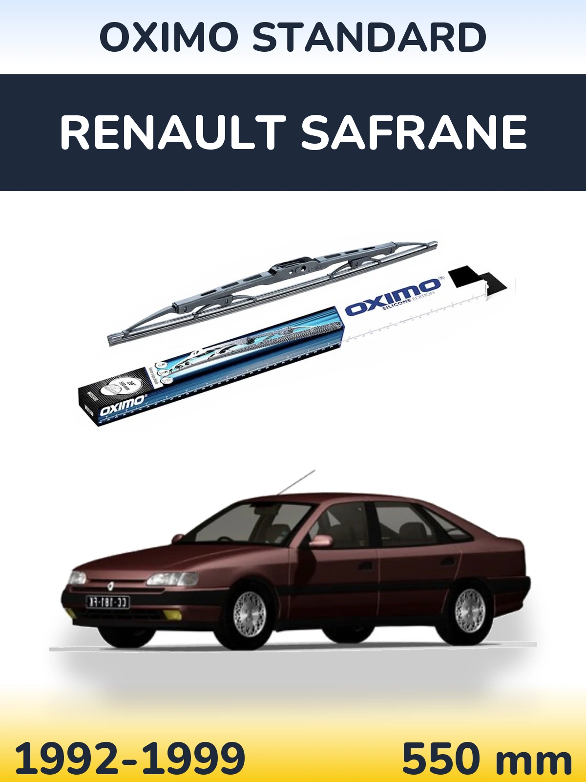 Rear wiper blade Oximo Standard 550 mm for Renault Safrane 1992-1999