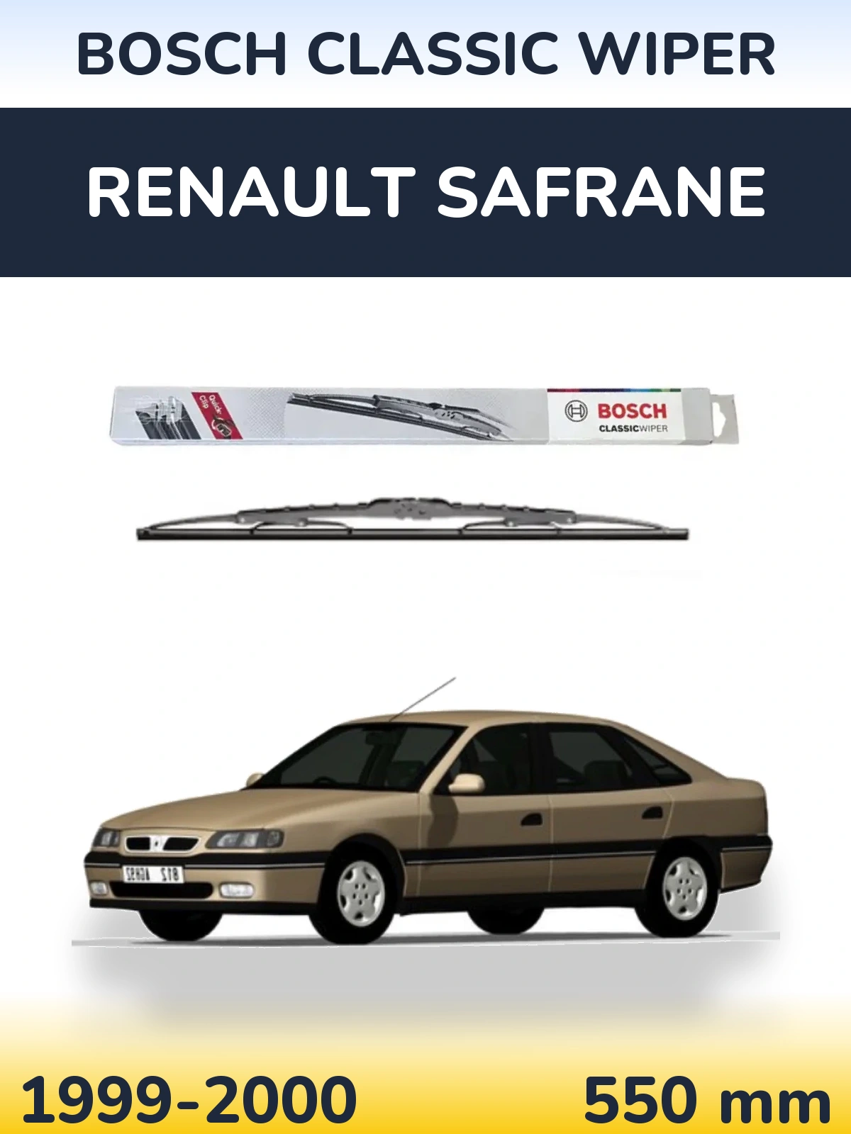 Задний дворник BOSCH Classic Wiper 550 мм для Renault Safrane 1999-2000