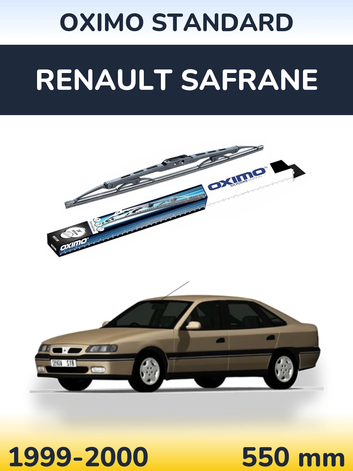 Rear wiper blade Oximo Standard 550 mm for Renault Safrane 1999-2000