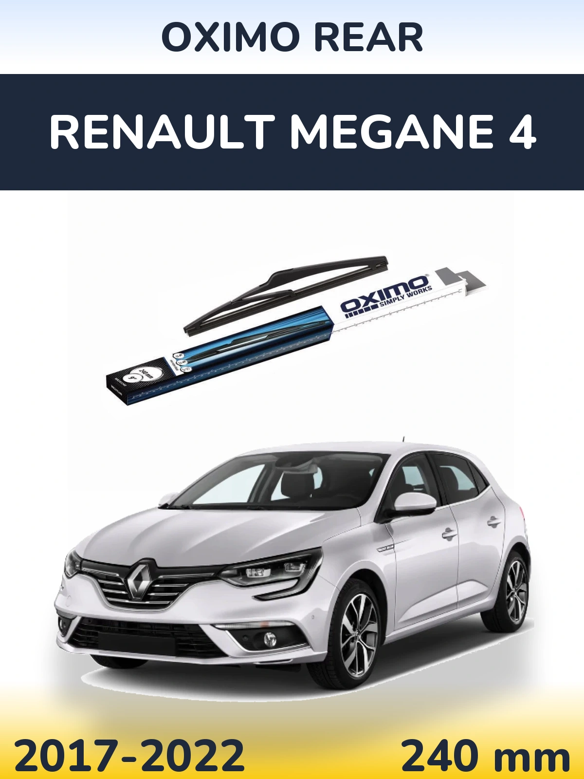 Rear wiper blade Oximo Rear 240 mm for Renault Megane 4 2017-2022