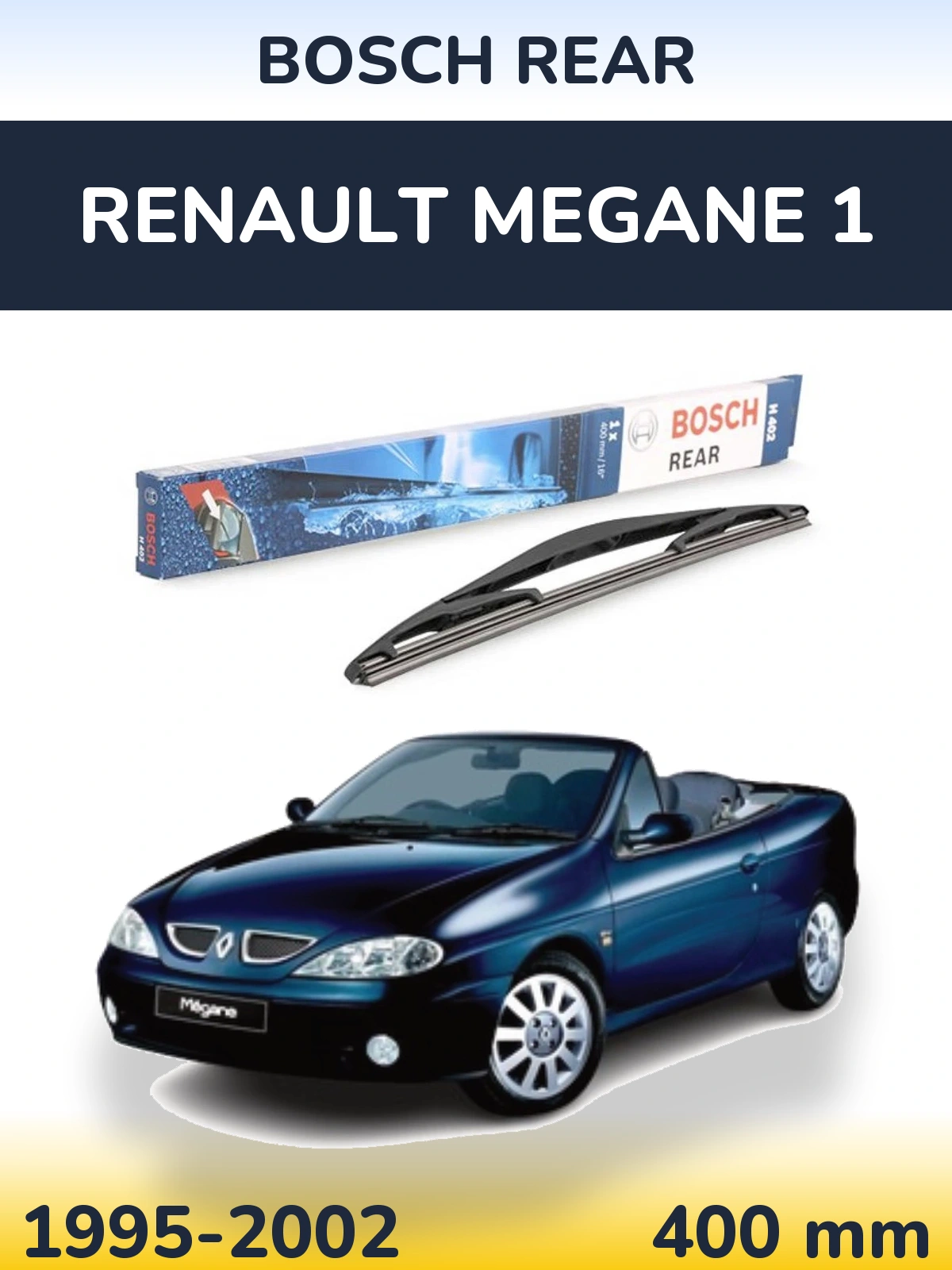 Задний дворник BOSCH Rear 400 мм для Renault Megane 1 1995-2002