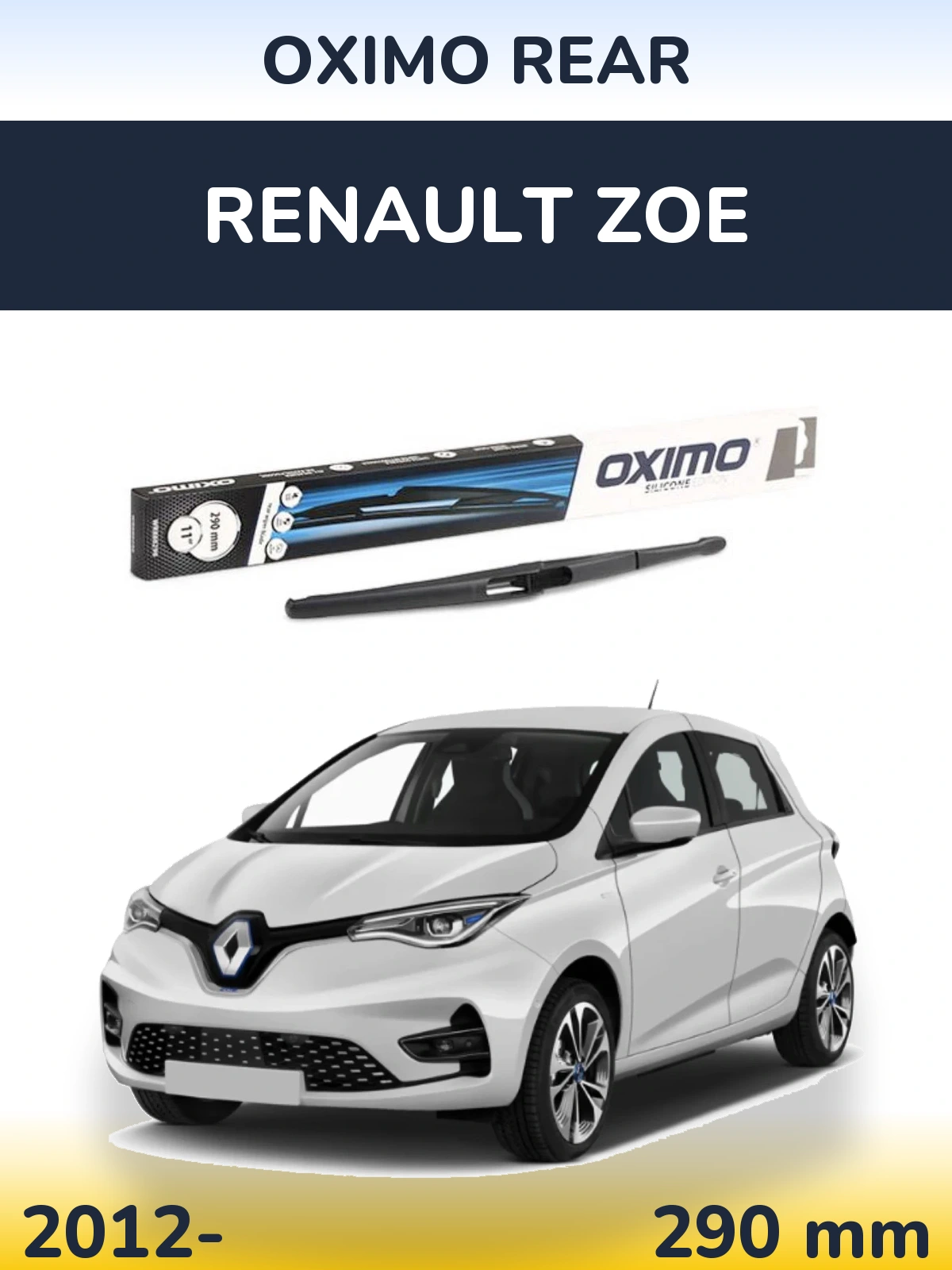 Rear wiper blade Oximo Rear 290 mm for Renault Zoe 2012-2026