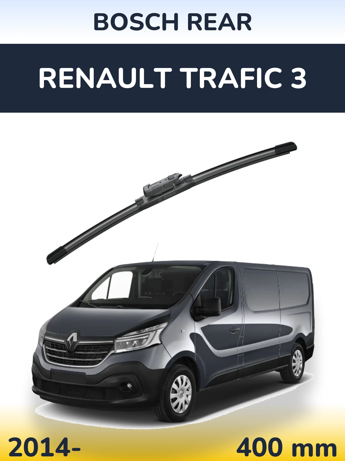 Задня щітка BOSCH Rear 400 мм для Renault Trafic 3 2014-2026