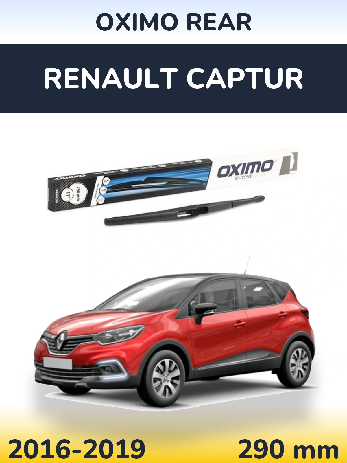 Rear wiper blade Oximo Rear 290 mm for Renault Captur 2016-2019