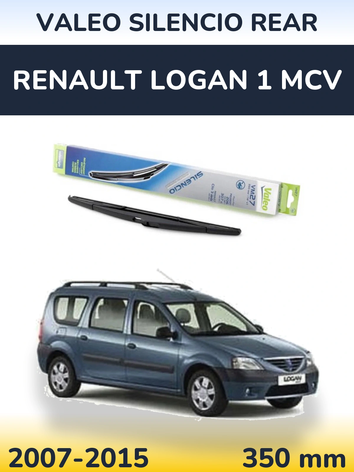 Rear wiper blade Valeo Silencio Rear 350 mm for Renault Logan 1 MCV 2007-2015