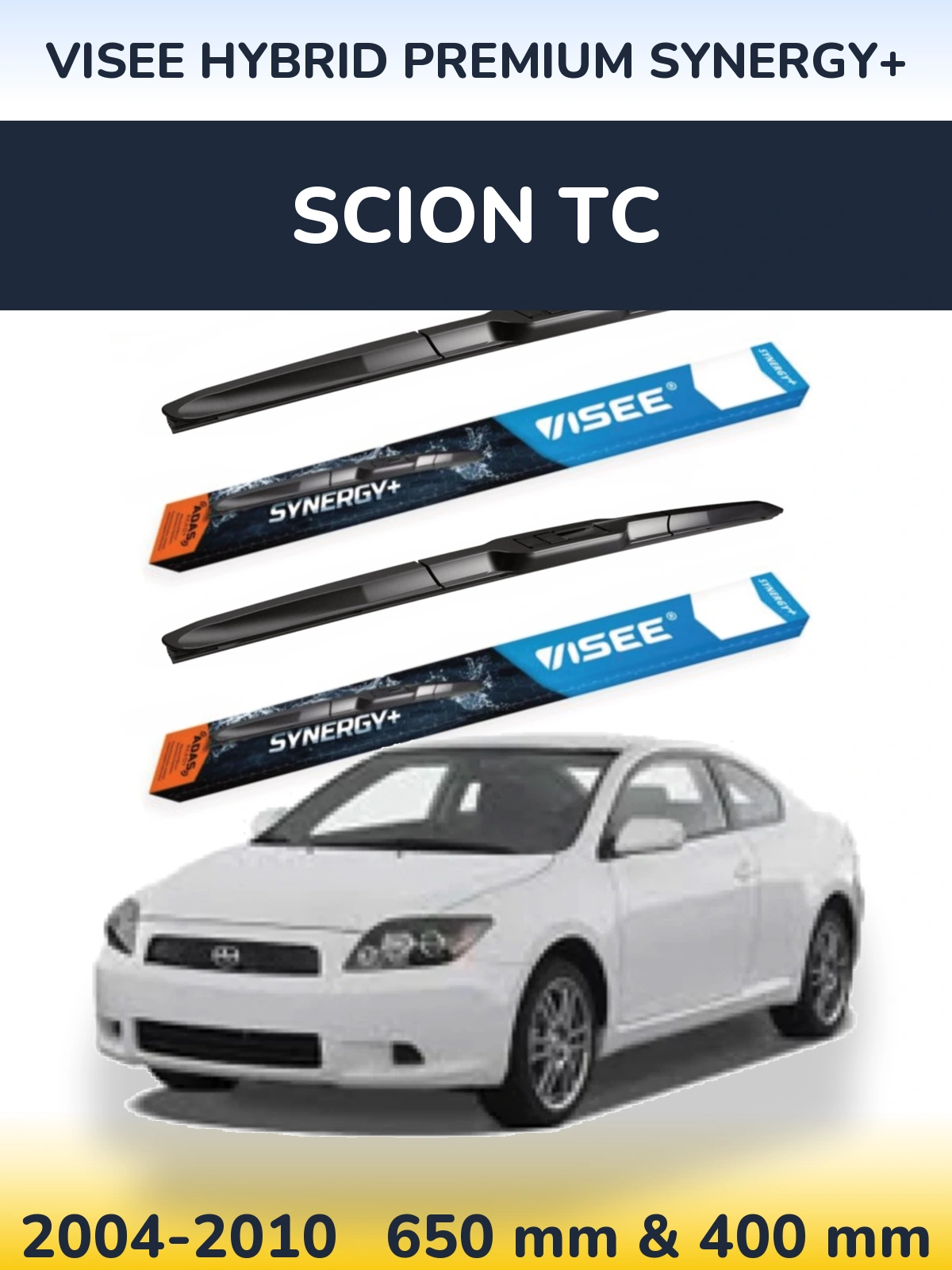 Комплект передних дворников VISEE HYBRID PREMIUM SYNERGY+ 650 & 400 мм для Scion tC 2004-2010