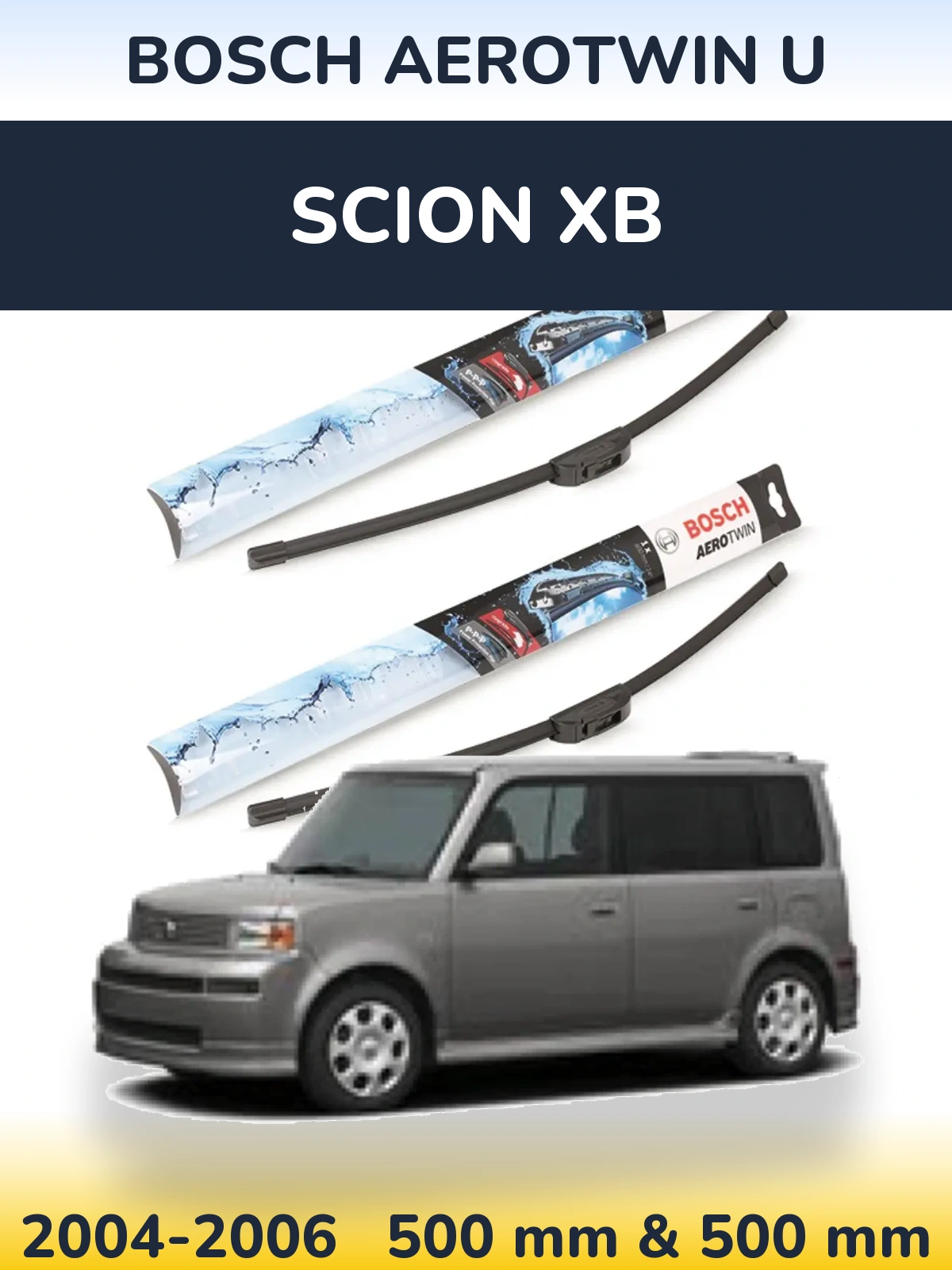 Комплект передніх щіток BOSCH AeroTwin U 500 & 500 мм для Scion xB 2004-2006