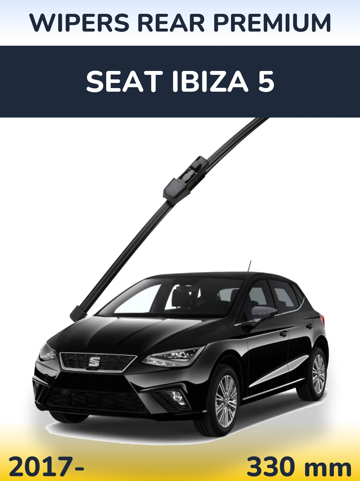 Rear wiper blade WIPERS REAR PREMIUM 330 mm for SEAT Ibiza 5 2017-2026