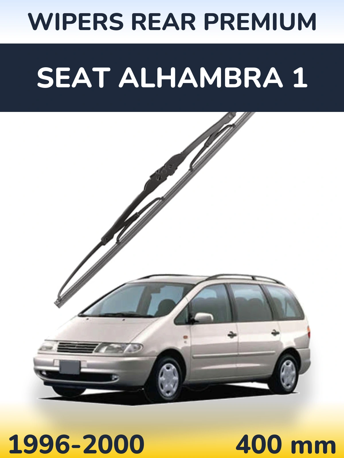 Rear wiper blade WIPERS REAR PREMIUM 400 mm for SEAT Alhambra 1 1996-2000