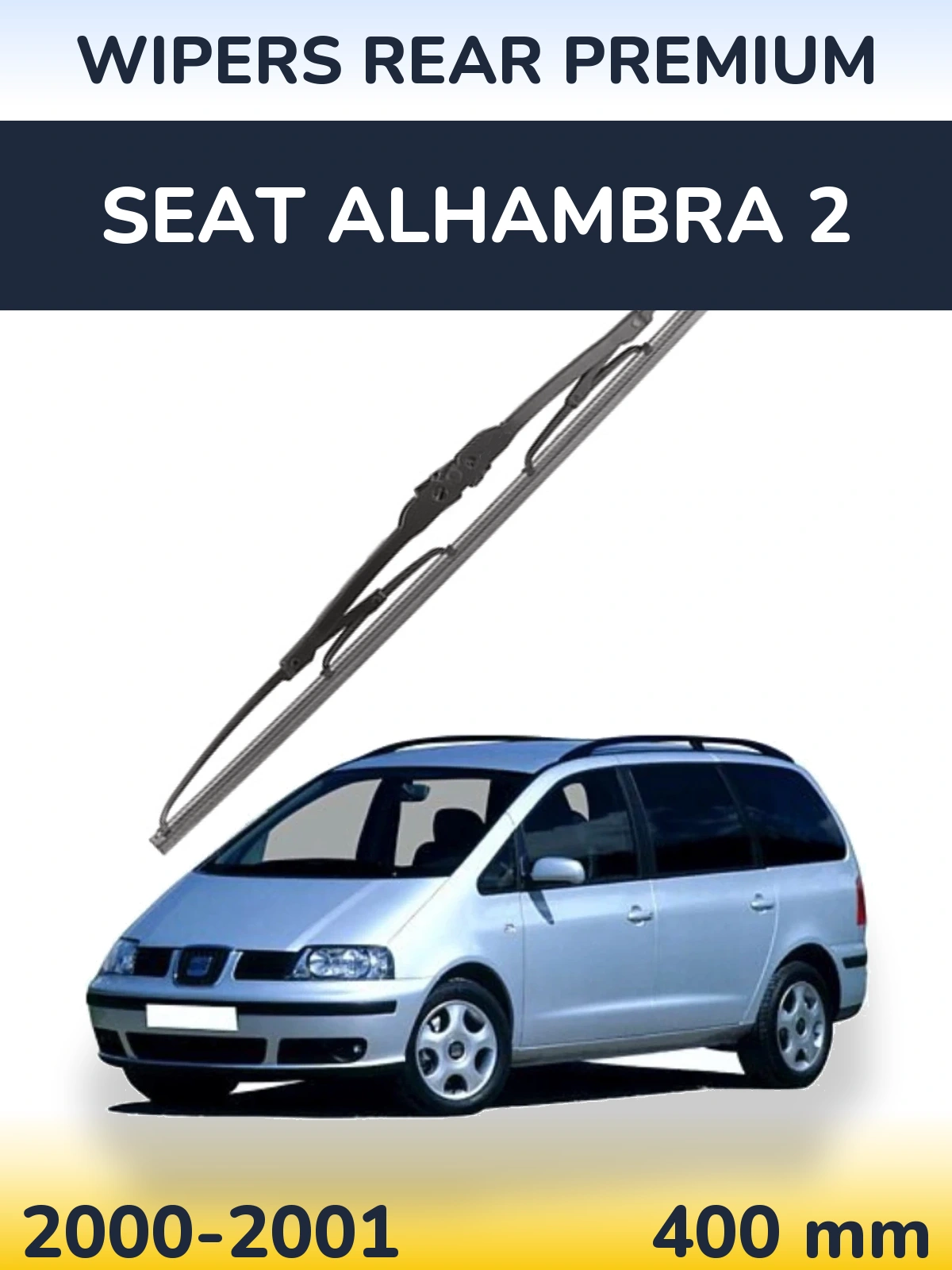 Rear wiper blade WIPERS REAR PREMIUM 400 mm for SEAT Alhambra 2 2000-2001