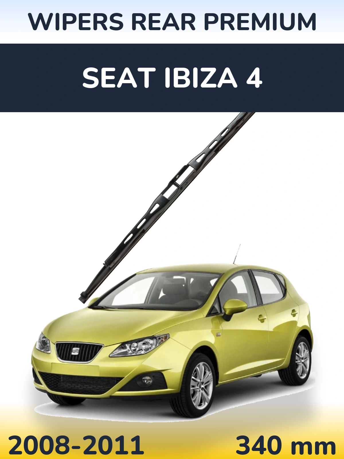 Rear wiper blade WIPERS REAR PREMIUM 340 mm for SEAT Ibiza 4 2008-2011