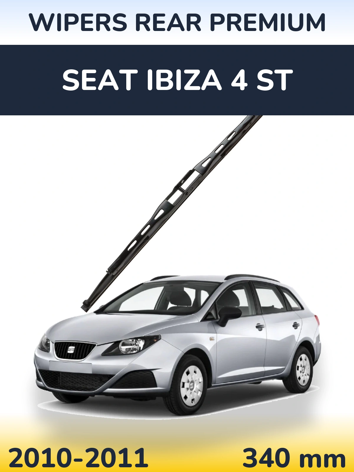 Rear wiper blade WIPERS REAR PREMIUM 340 mm for SEAT Ibiza 4 ST 2010-2011