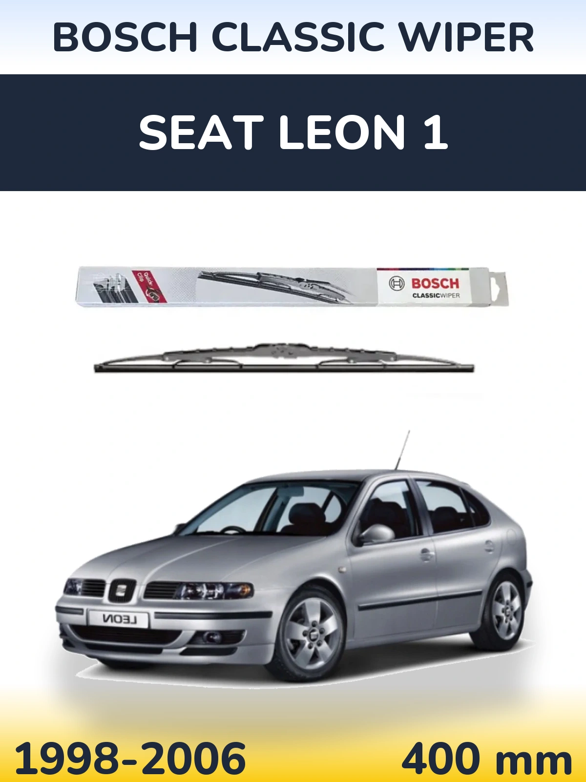Задний дворник BOSCH Classic Wiper 400 мм для SEAT Leon 1 1998-2006