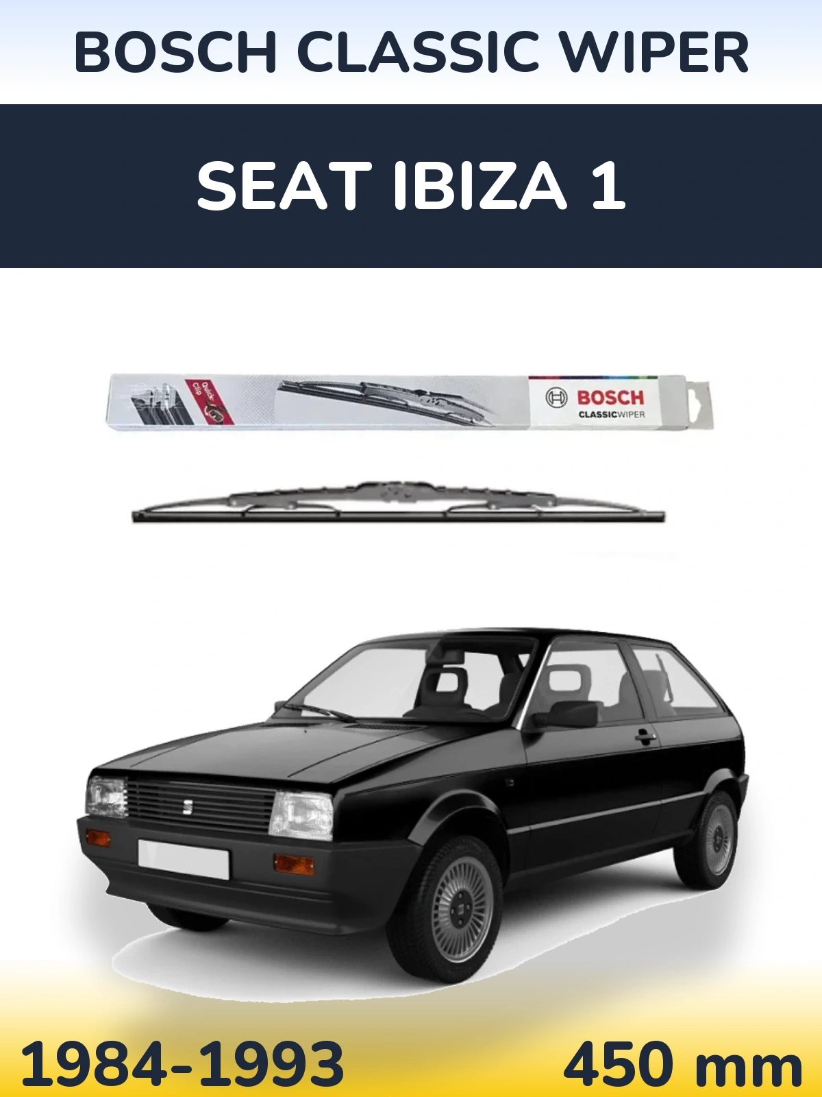 Передня щітка BOSCH Classic Wiper 450 мм для SEAT Ibiza 1 1984-1993