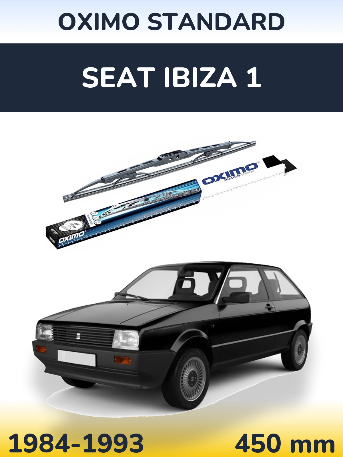 Front wiper blade Oximo Standard 450 mm for SEAT Ibiza 1 1984-1993