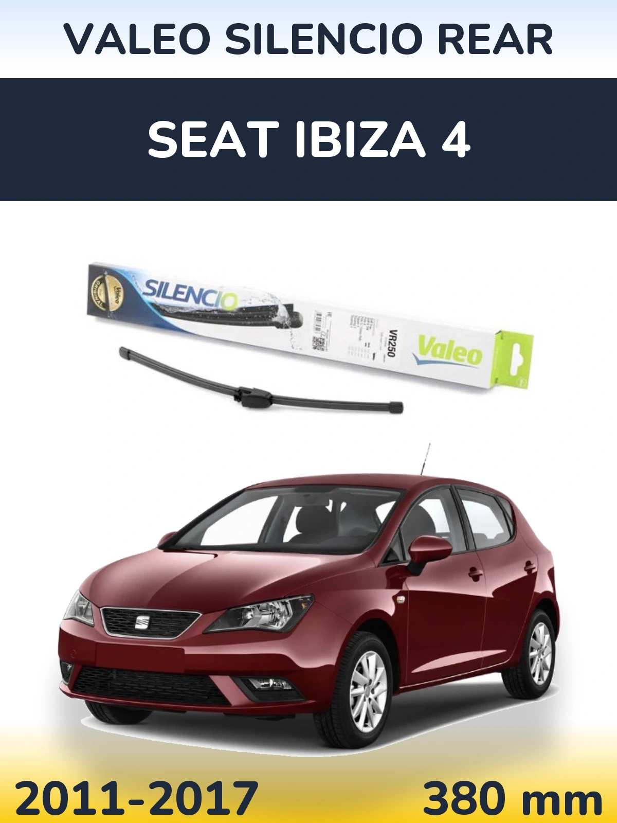 Задний дворник Valeo Silencio Rear 335 мм для SEAT Ibiza 4 2011-2017