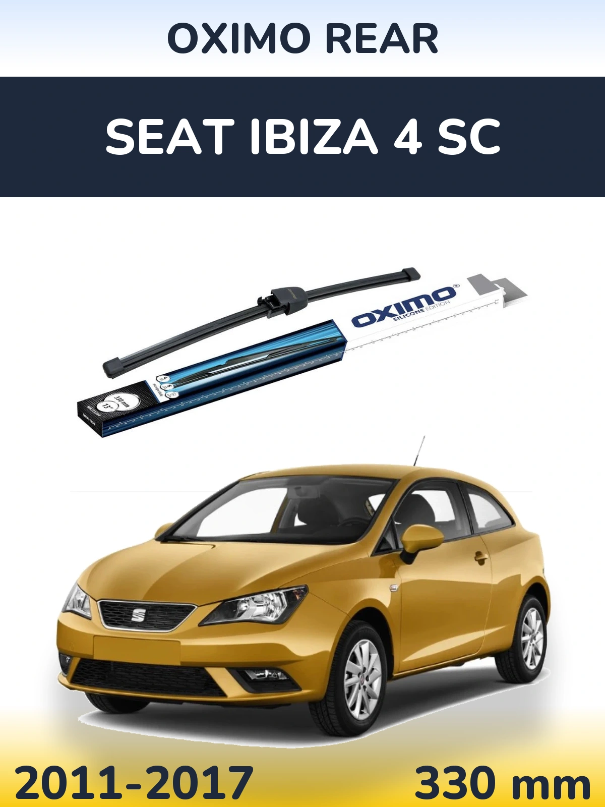 Rear wiper blade Oximo Rear 330 mm for SEAT Ibiza 4 SC 2011-2017