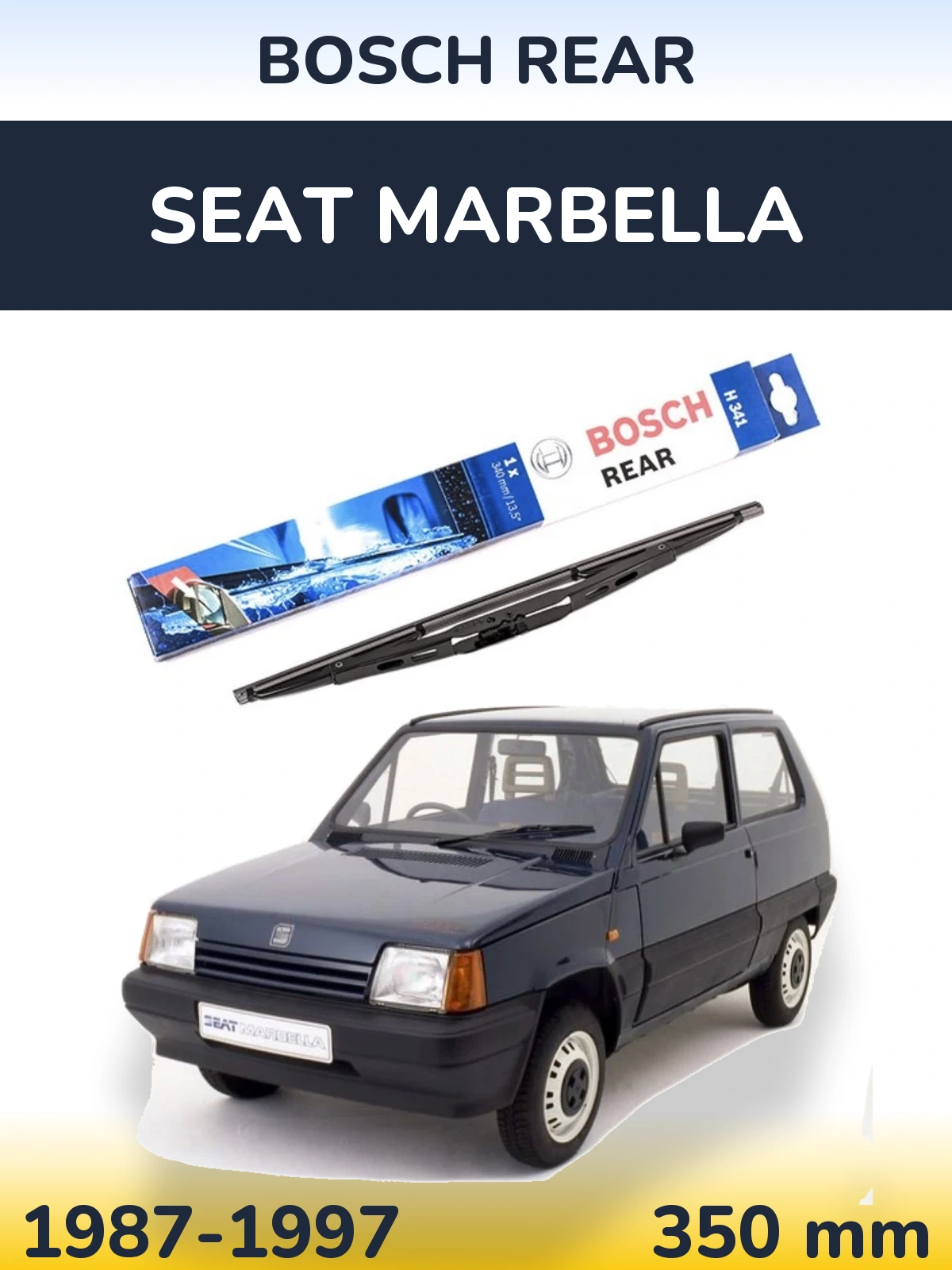 Rear wiper blade BOSCH Rear 340 mm for SEAT Marbella 1987-1997