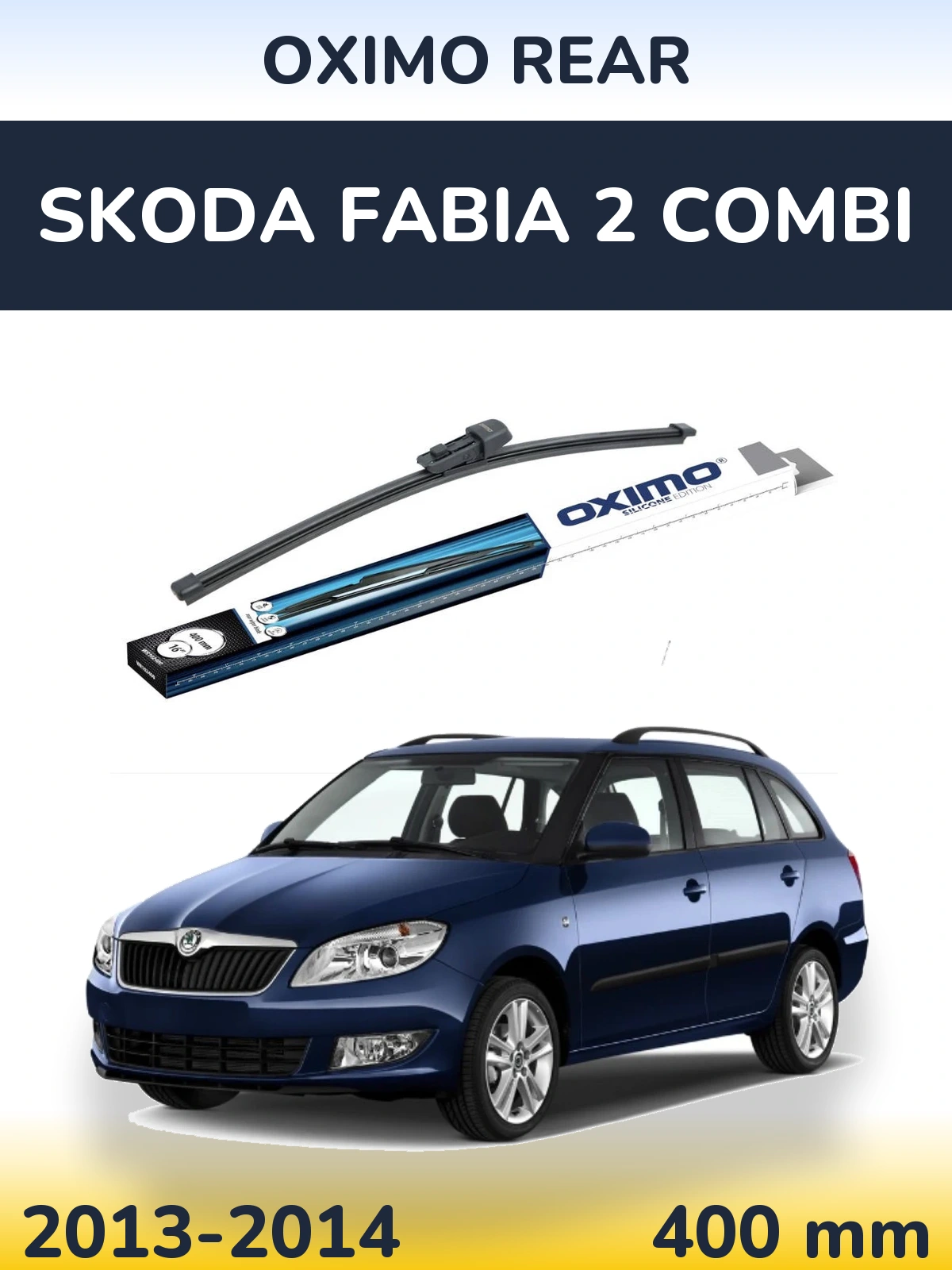 Rear wiper blade Oximo Rear 400 mm for Skoda Fabia 2 Combi 2013-2014