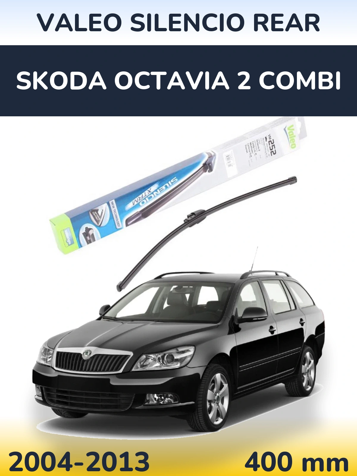 Rear wiper blade Valeo Silencio Rear 404 mm for Skoda Octavia 2 Combi 2004-2013