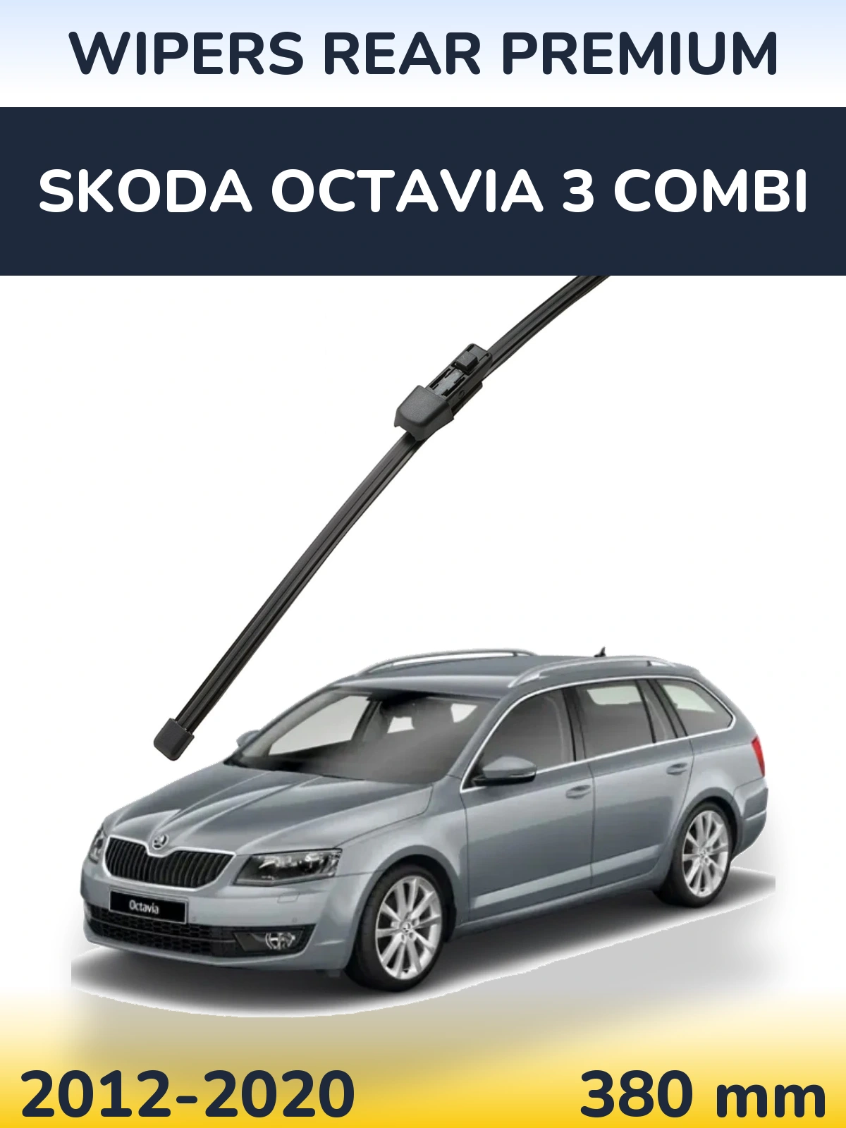 Rear wiper blade WIPERS REAR PREMIUM 380 mm for Skoda Octavia 3 Combi 2012-2020