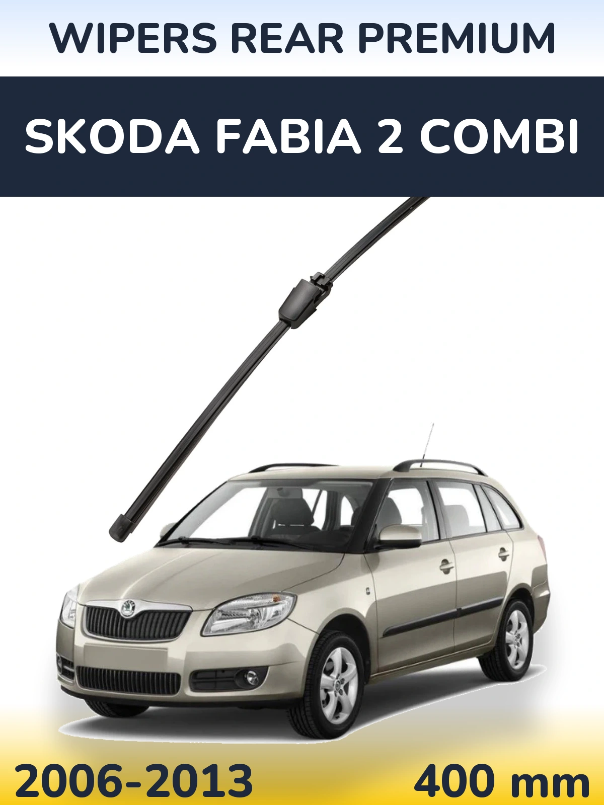 Rear wiper blade WIPERS REAR PREMIUM 400 mm for Skoda Fabia 2 Combi 2006-2013