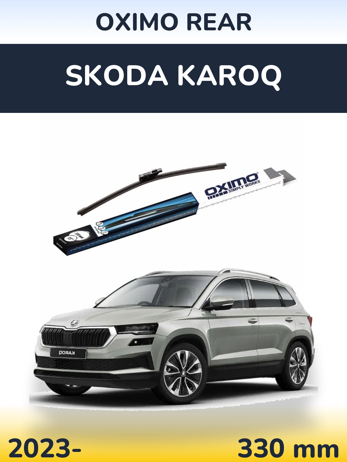 Rear wiper blade Oximo Rear 330 mm for Skoda Karoq 2023-2026