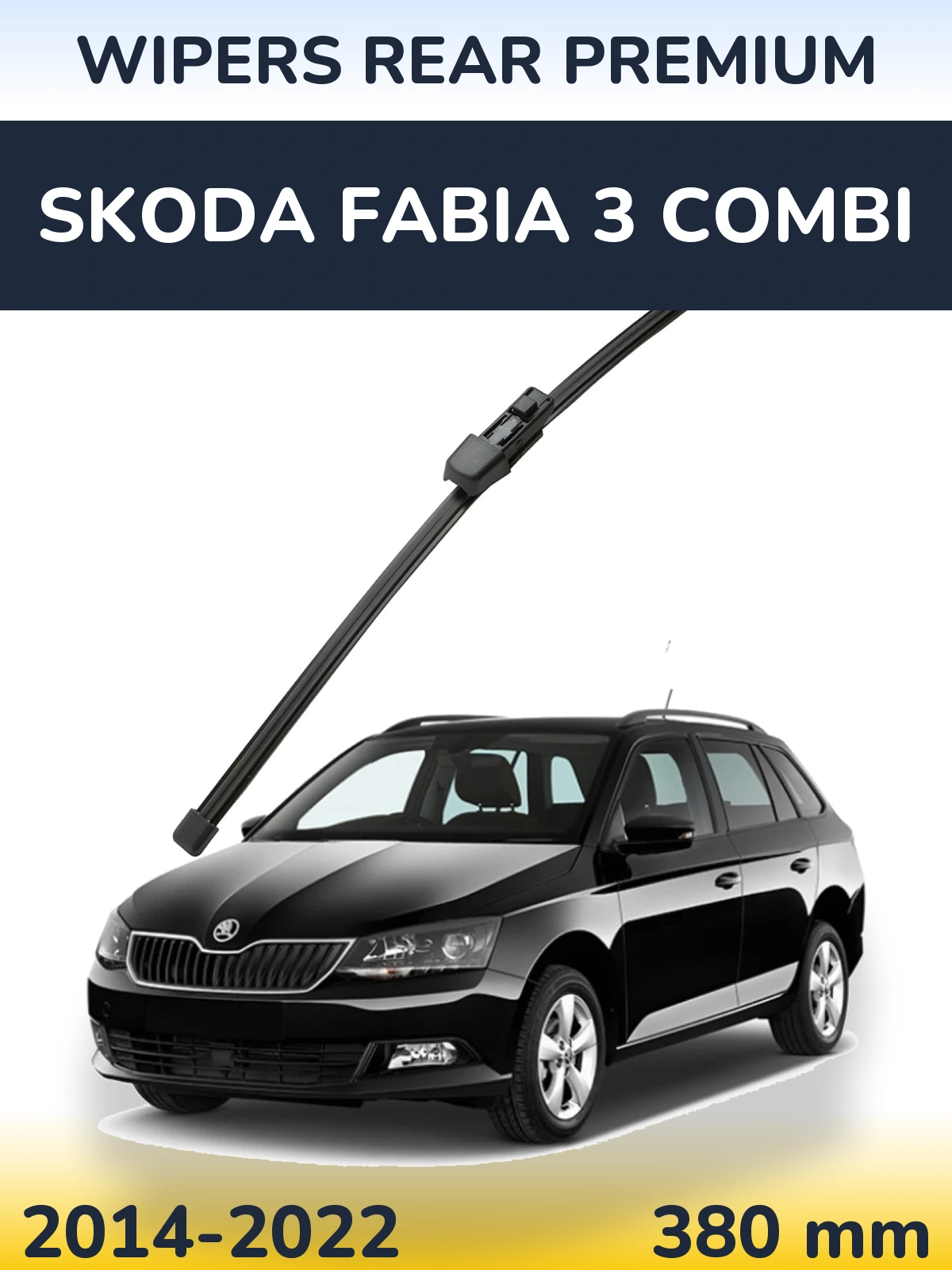 Задний дворник WIPERS REAR PREMIUM 380 мм для Skoda Fabia 3 Combi 2014-2022