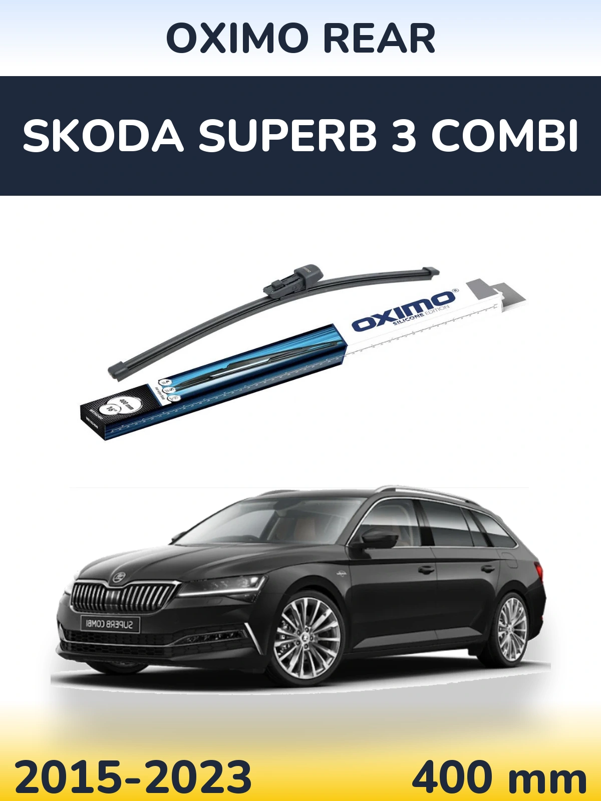 Rear wiper blade Oximo Rear 400 mm for Skoda Superb 3 Combi 2015-2023