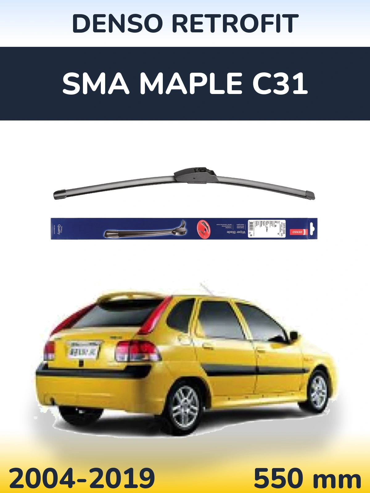 Передний дворник Denso Retrofit 550 мм для SMA Maple C31 2004-2019