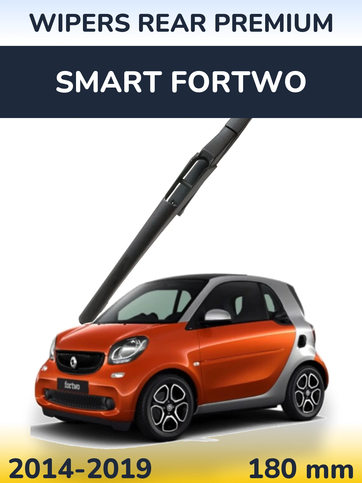 Rear wiper blade WIPERS REAR PREMIUM 180 mm for Smart Fortwo 2014-2019