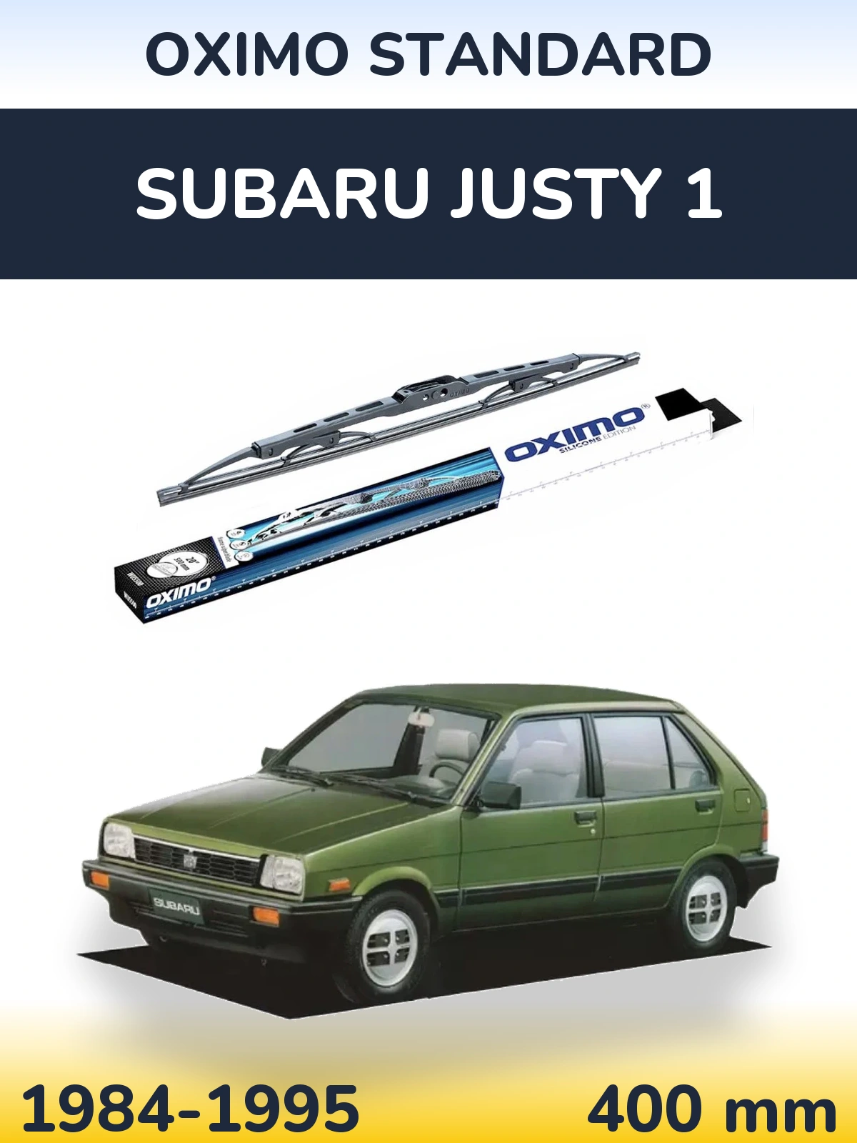 Rear wiper blade Oximo Standard 400 mm for Subaru Justy 1 1984-1995