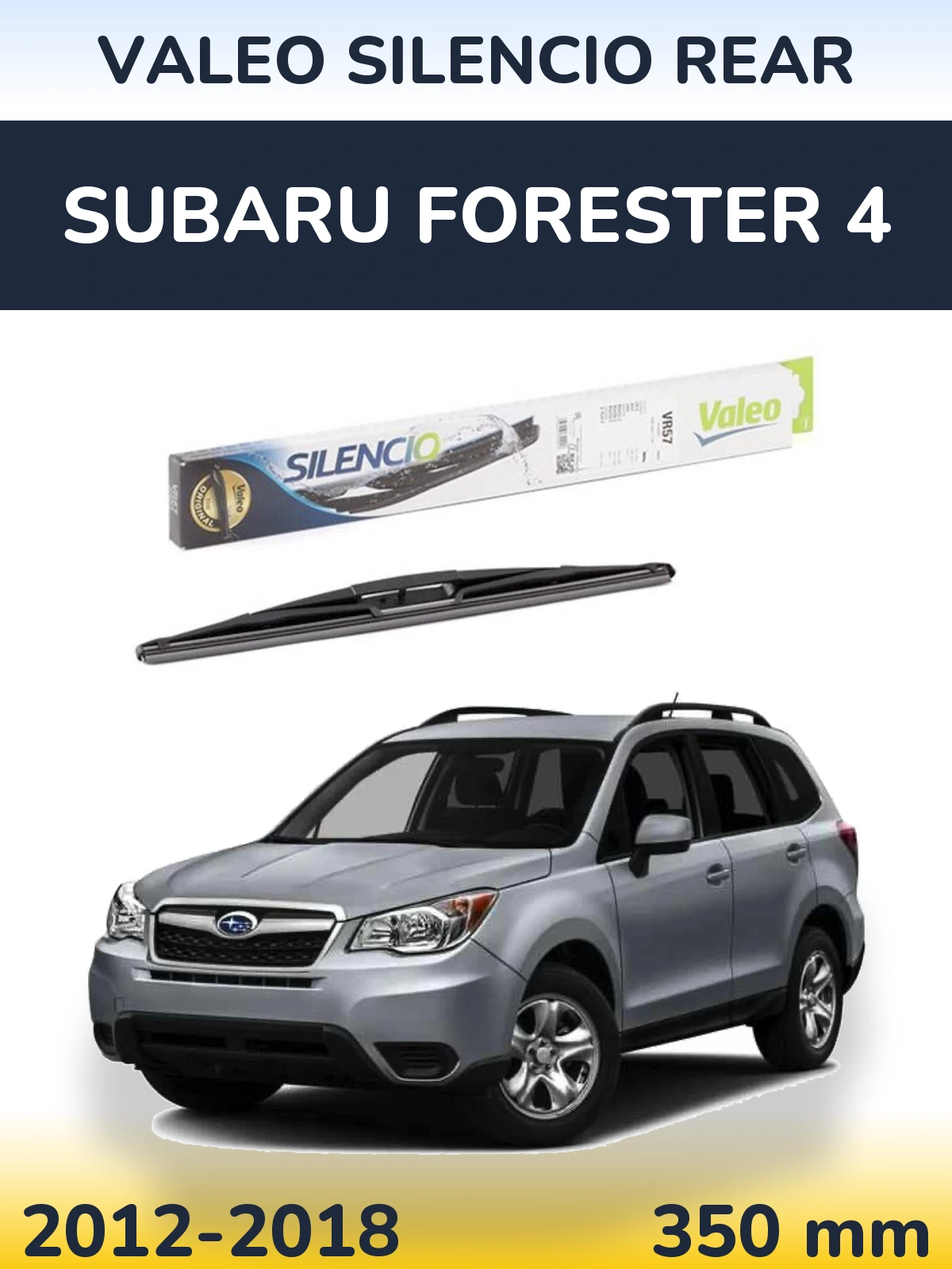 Rear wiper blade Valeo Silencio Rear 345 mm for Subaru Forester 4 2012-2018