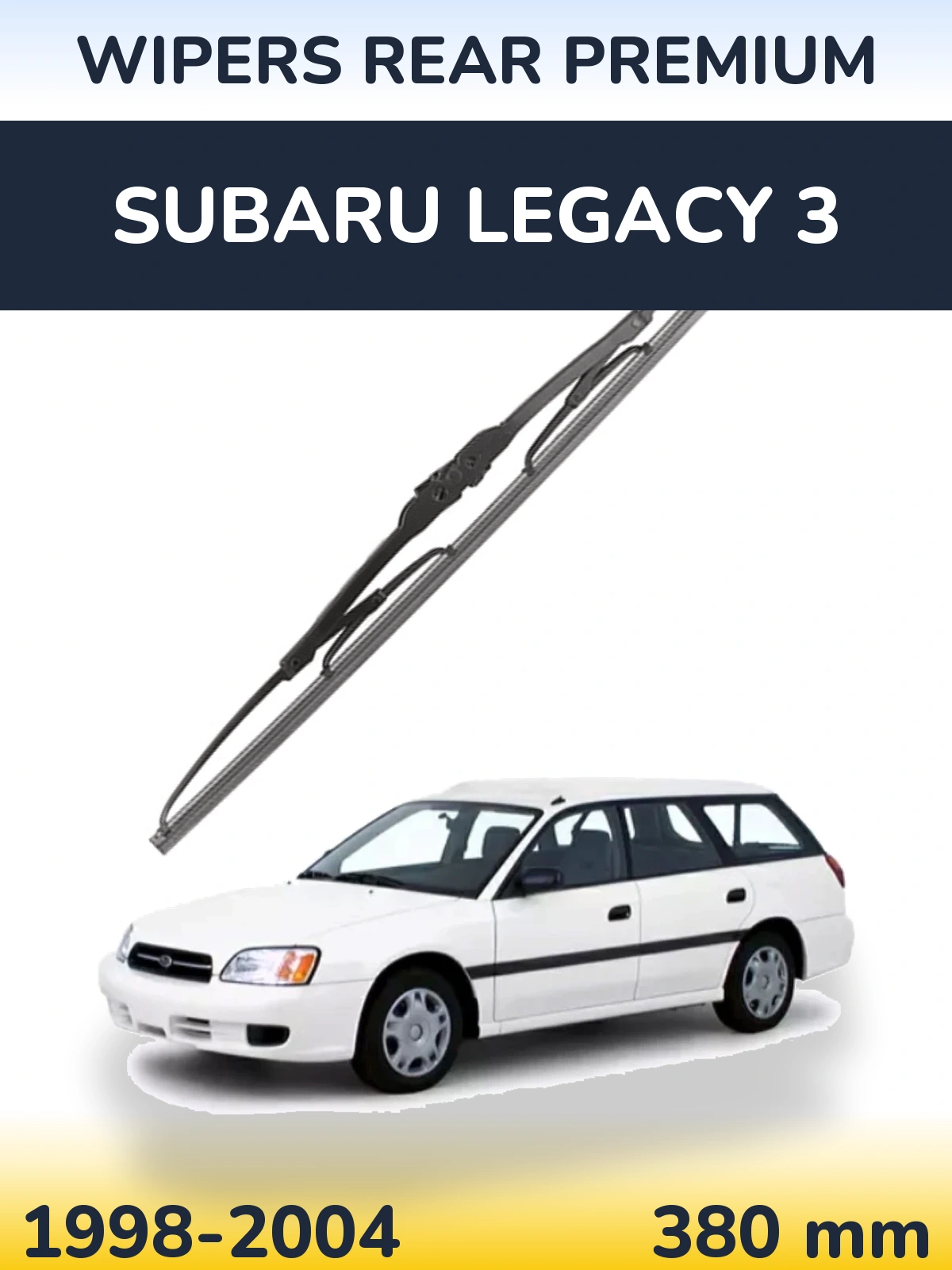 Rear wiper blade WIPERS REAR PREMIUM 380 mm for Subaru Legacy 3 1998-2004