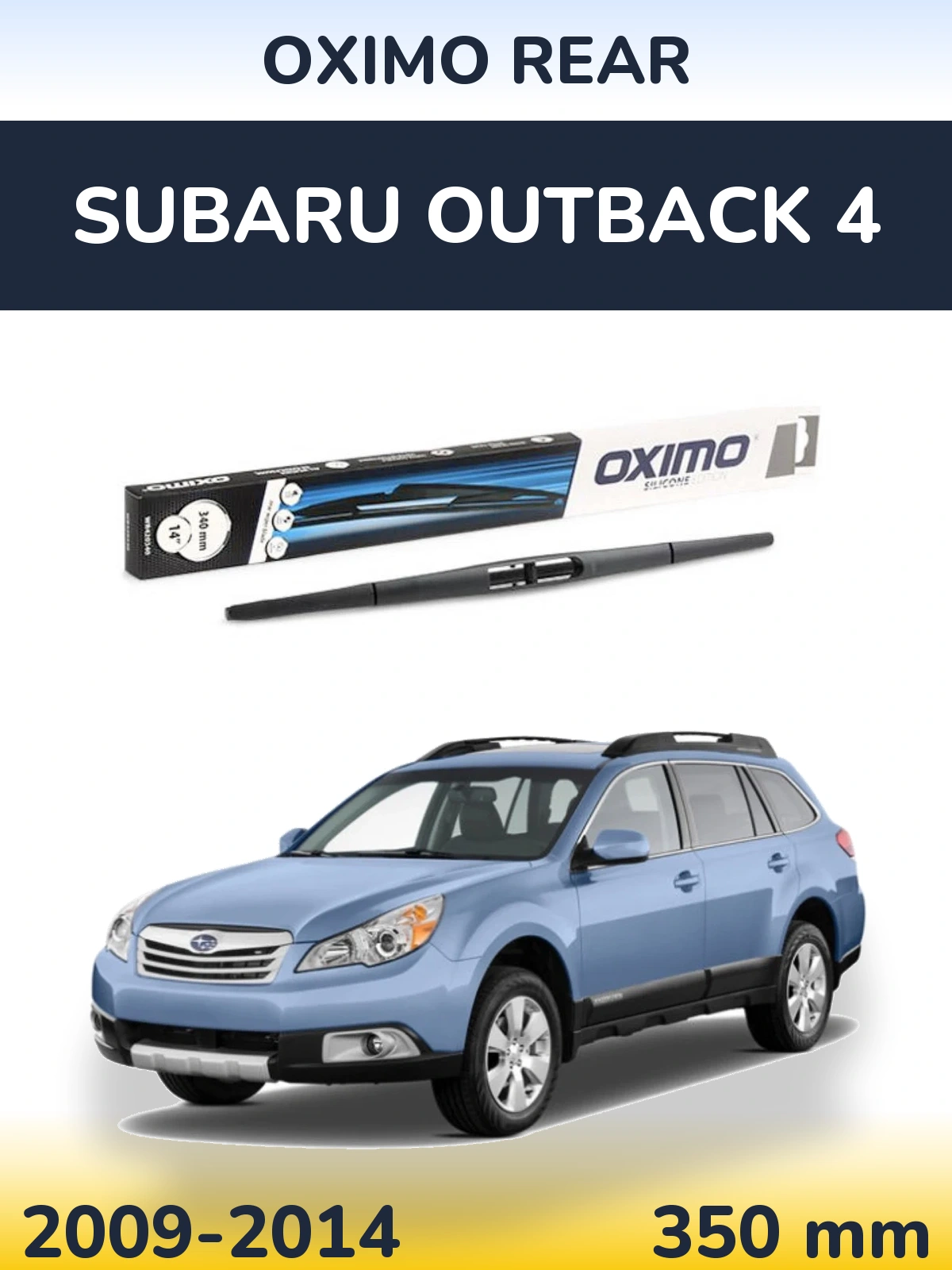 Rear wiper blade Oximo Rear 350 mm for Subaru Outback 4 2009-2014