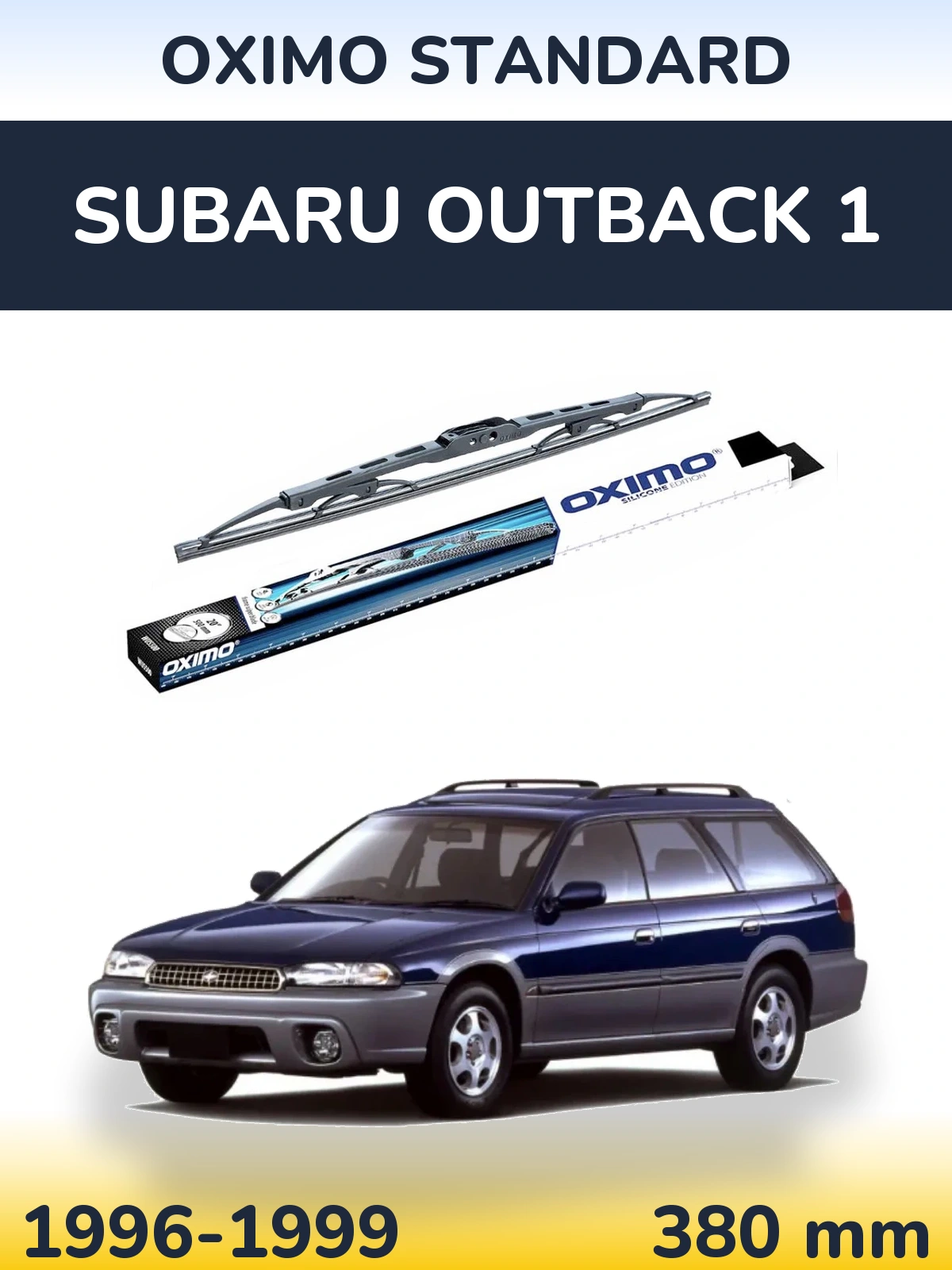 Rear wiper blade Oximo Standard 375 mm for Subaru Outback 1 1996-1999