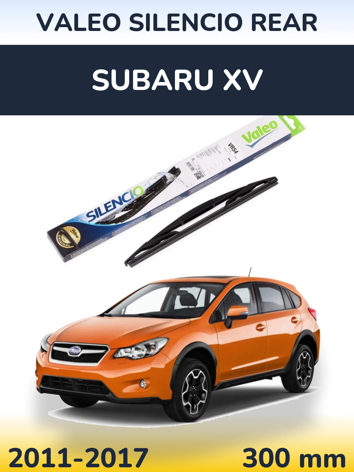 Rear wiper blade Valeo Silencio Rear 300 mm for Subaru XV 2011-2017