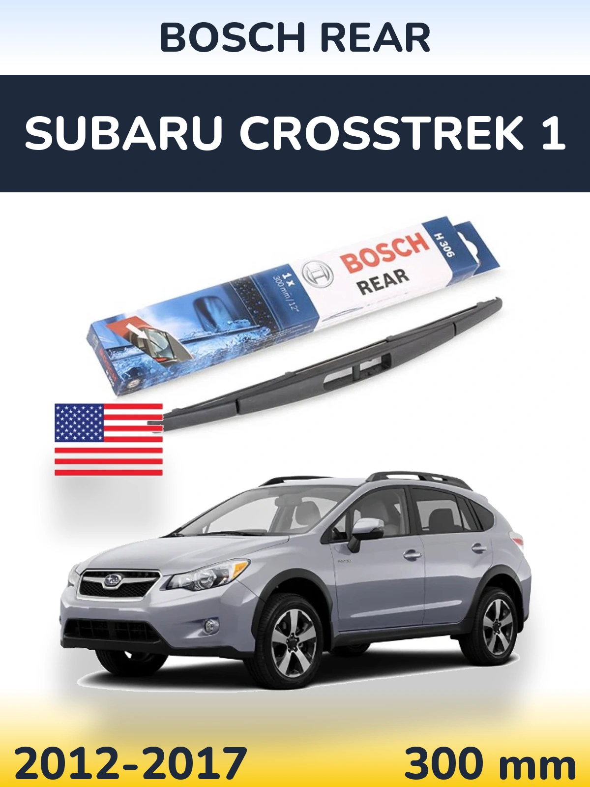 Задний дворник BOSCH Rear 300 мм для Subaru Crosstrek 1 2012-2017