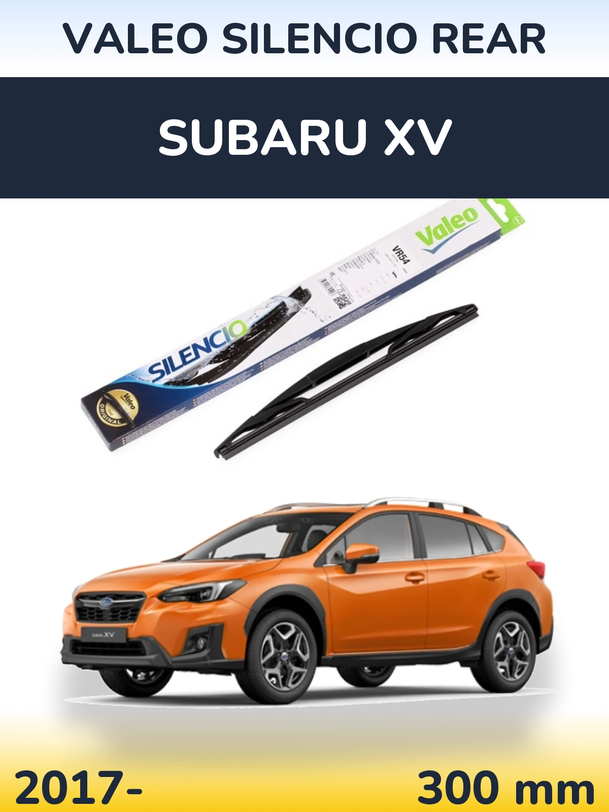 Rear wiper blade Valeo Silencio Rear 300 mm for Subaru XV 2017-2026