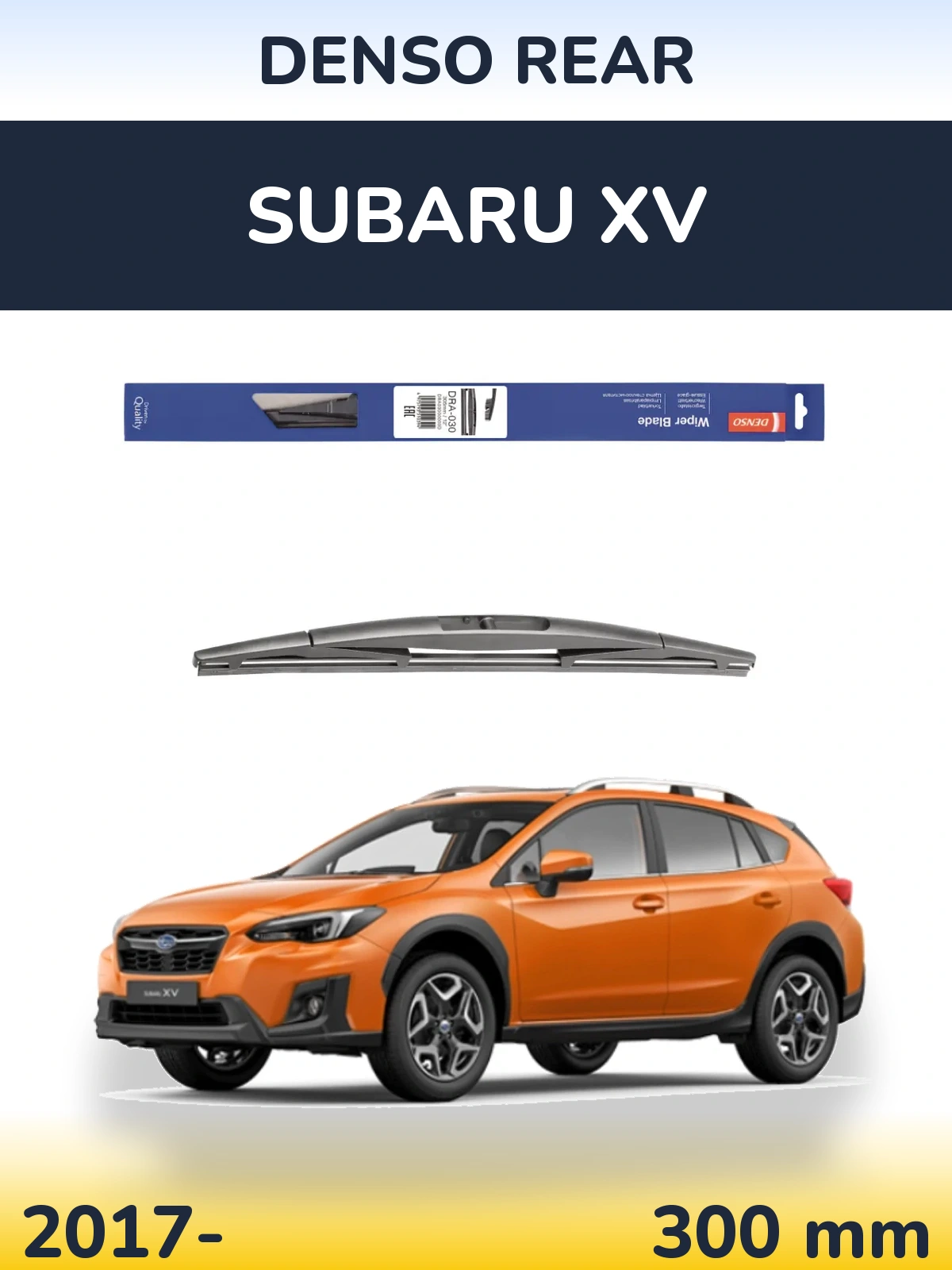 Rear wiper blade Denso Rear 300 mm for Subaru XV 2017-2026