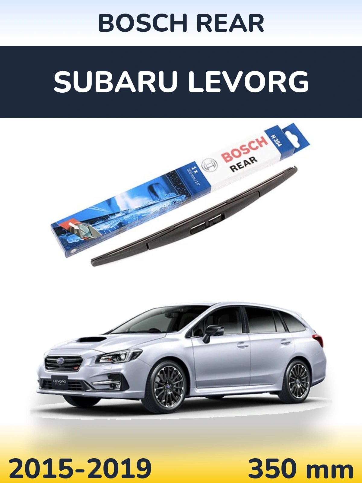 Rear wiper blade BOSCH Rear 350 mm for Subaru Levorg 2015-2019