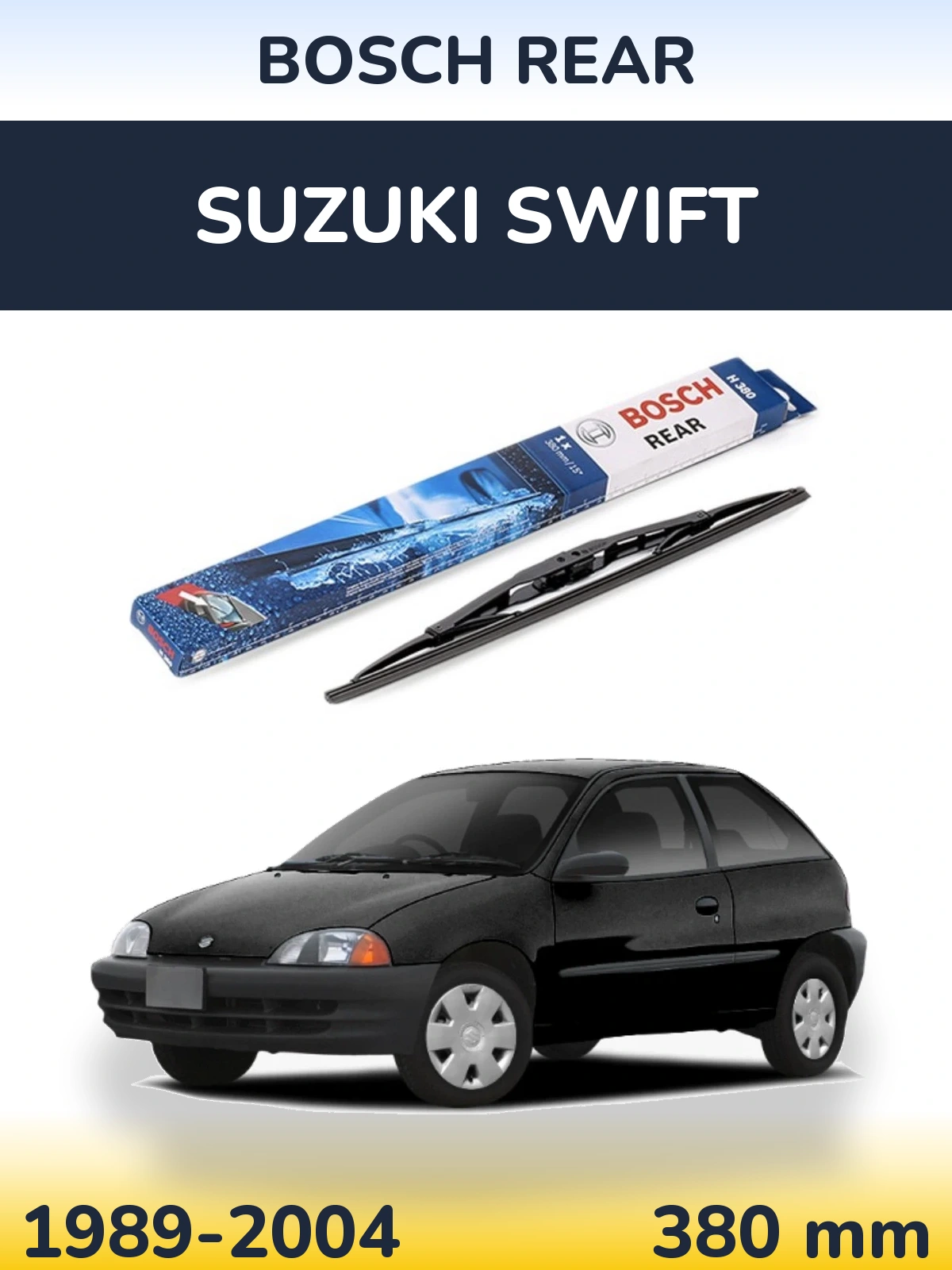 Задня щітка BOSCH Rear 380 мм для Suzuki Swift 1989-2004