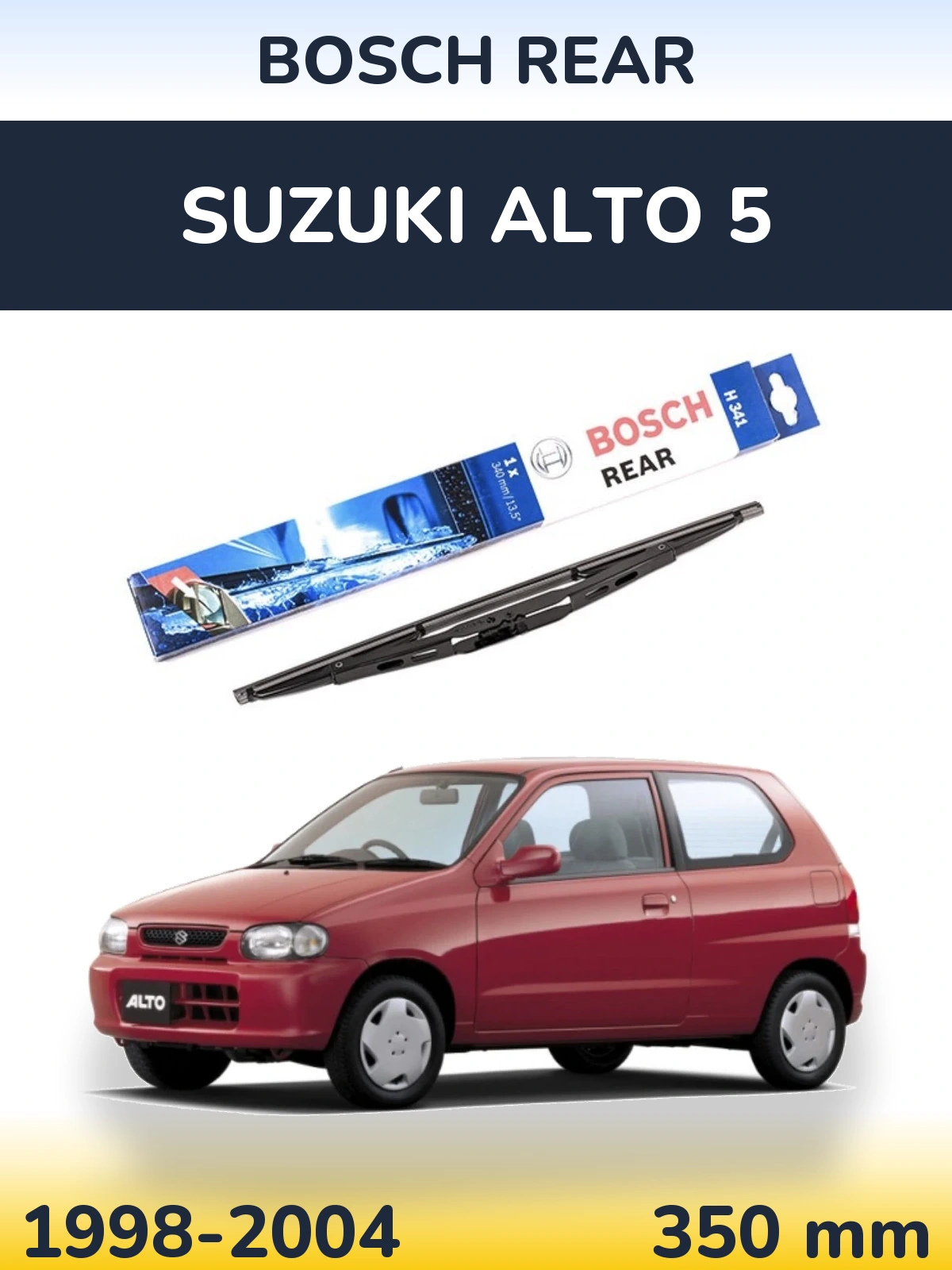 Rear wiper blade BOSCH Rear 340 mm for Suzuki Alto 5 1998-2004