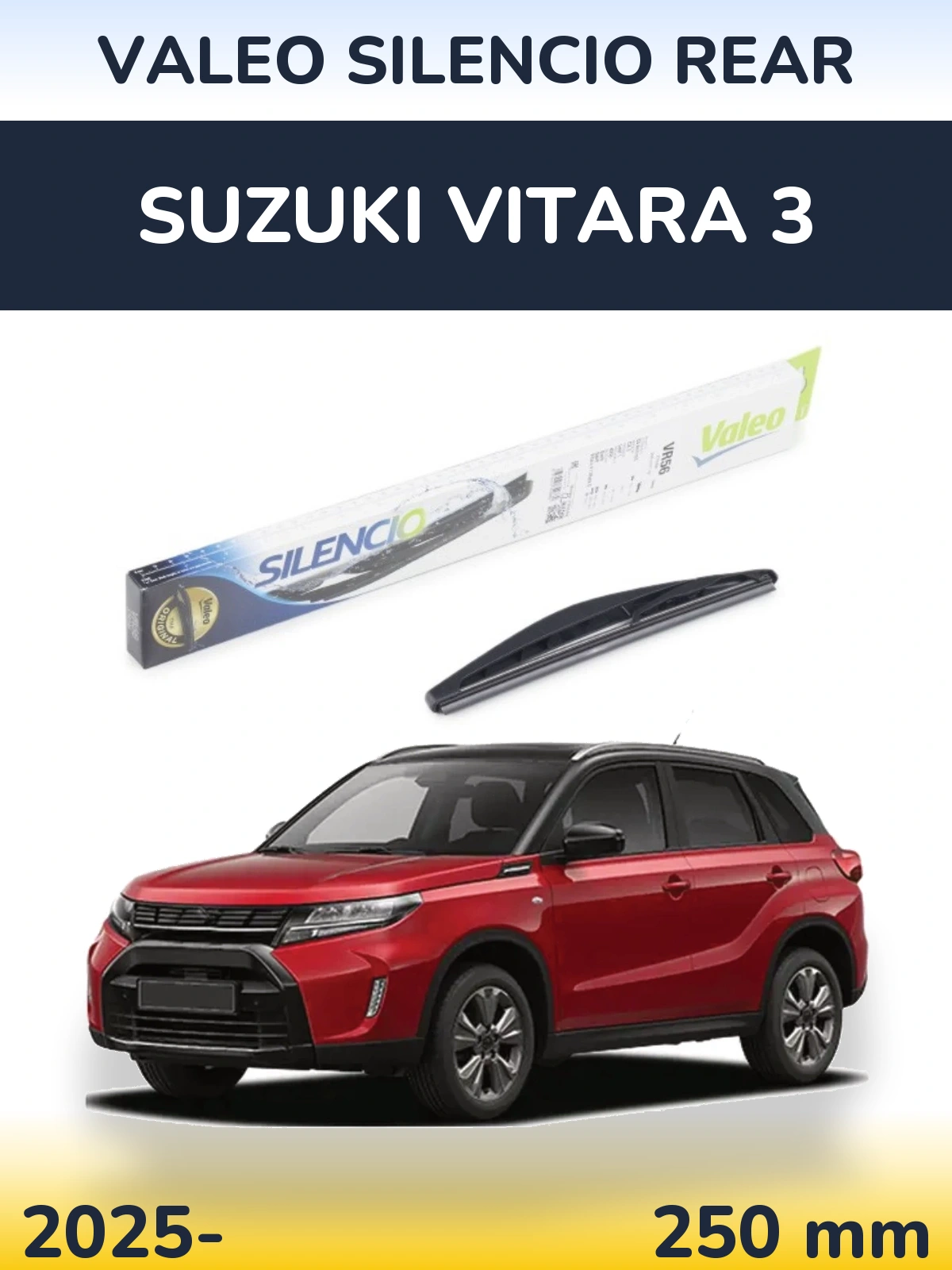 Rear wiper blade Valeo Silencio Rear 240 mm for Suzuki Vitara 3 2025-2026