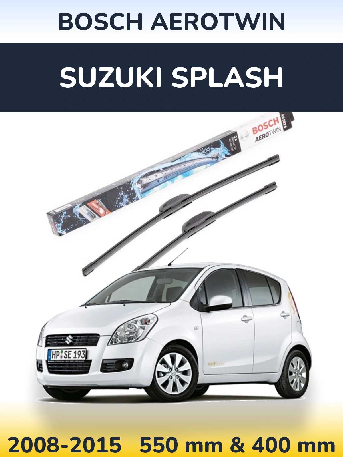 Комплект передних дворников BOSCH AeroTwin 550 & 400 мм для Suzuki Splash 2008-2015