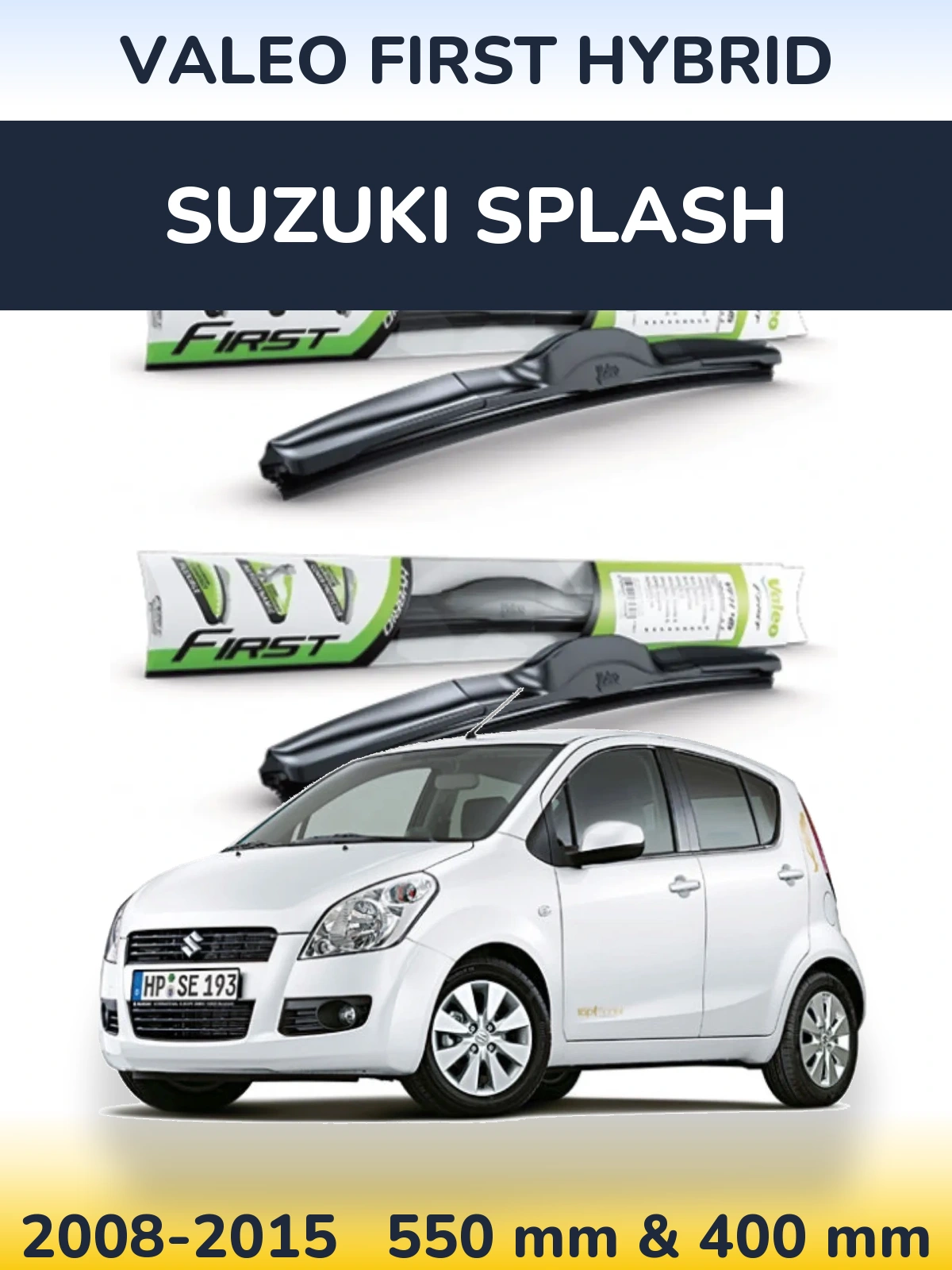 Комплект передних дворников Valeo First Hybrid 550 & 400 мм для Suzuki Splash 2008-2015
